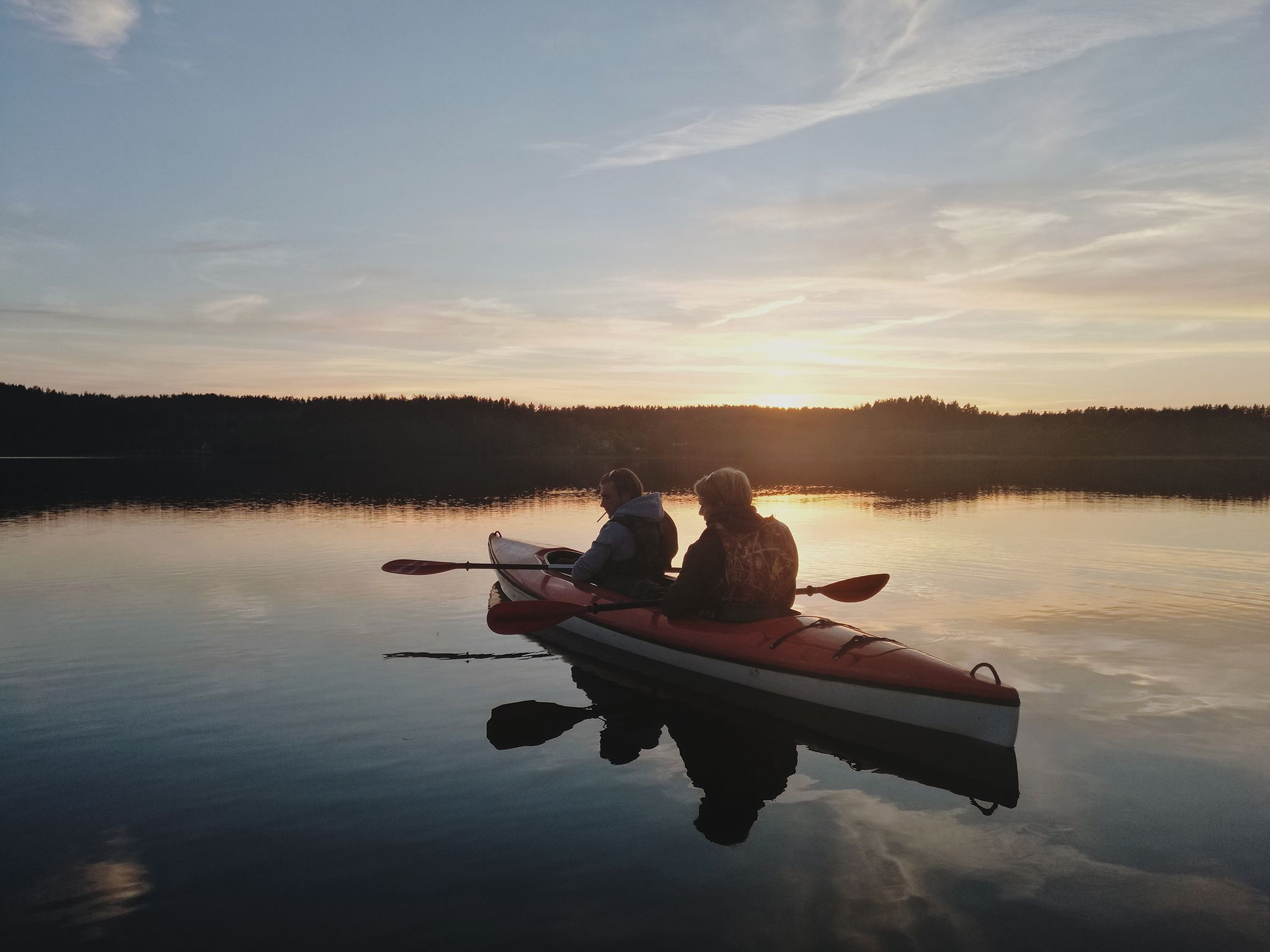 Two People In A Kayak
