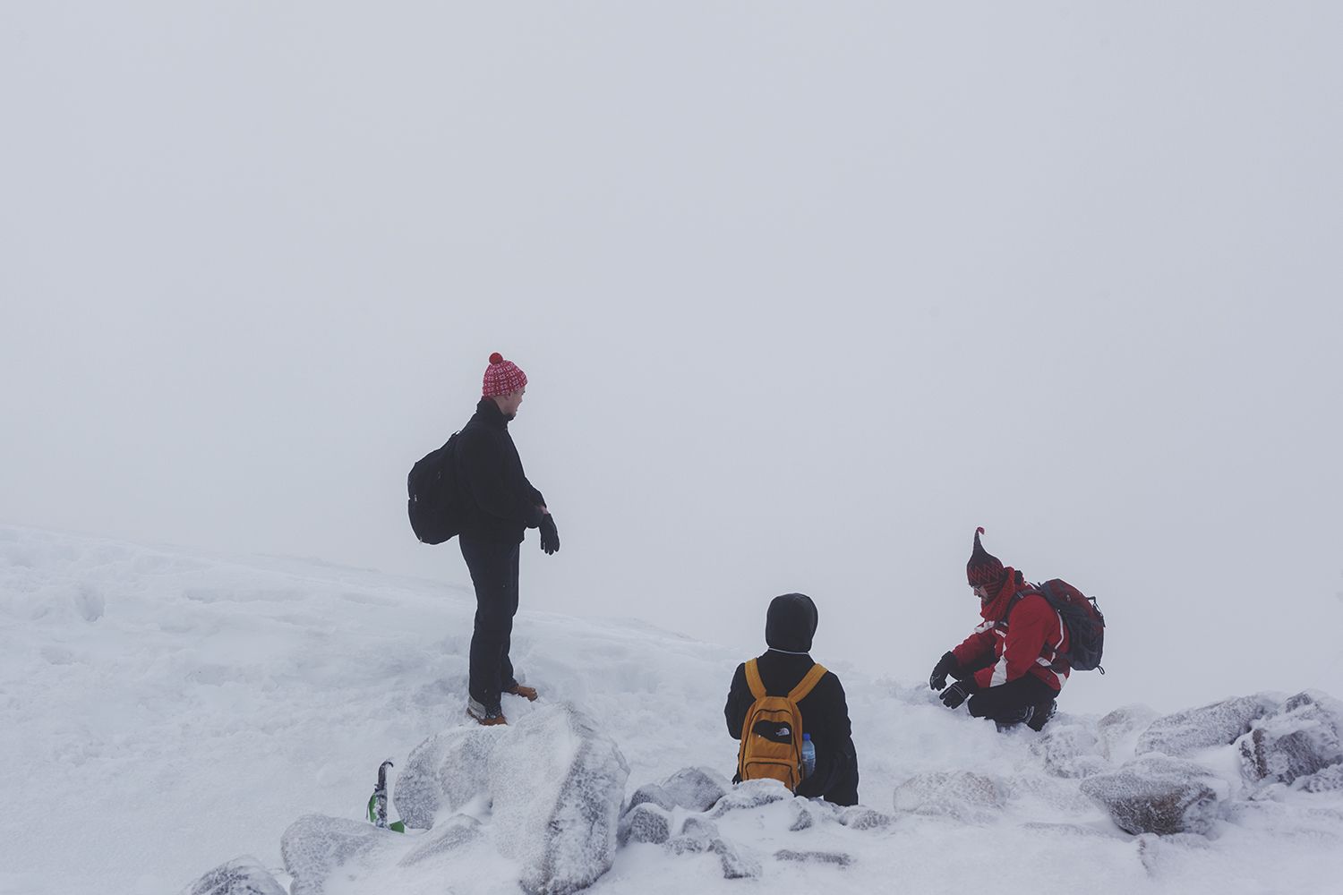 Hikers At The Top Of The Mountain