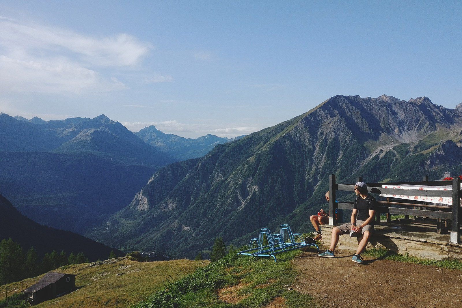 Two Hikers Resting