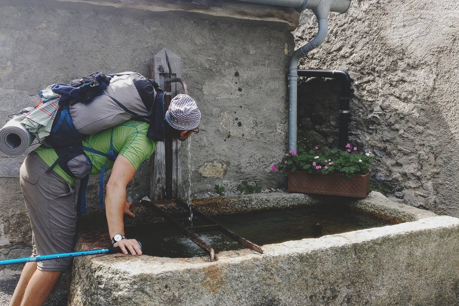 A Man Drinking Water