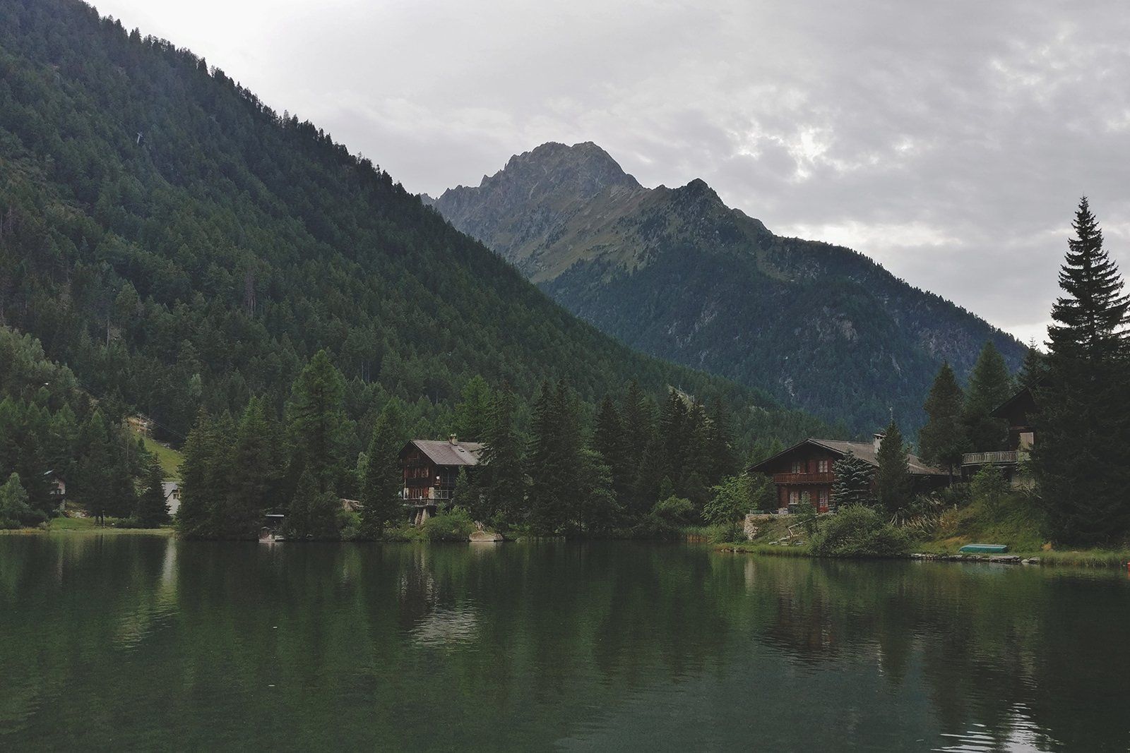 Village Near The Lake