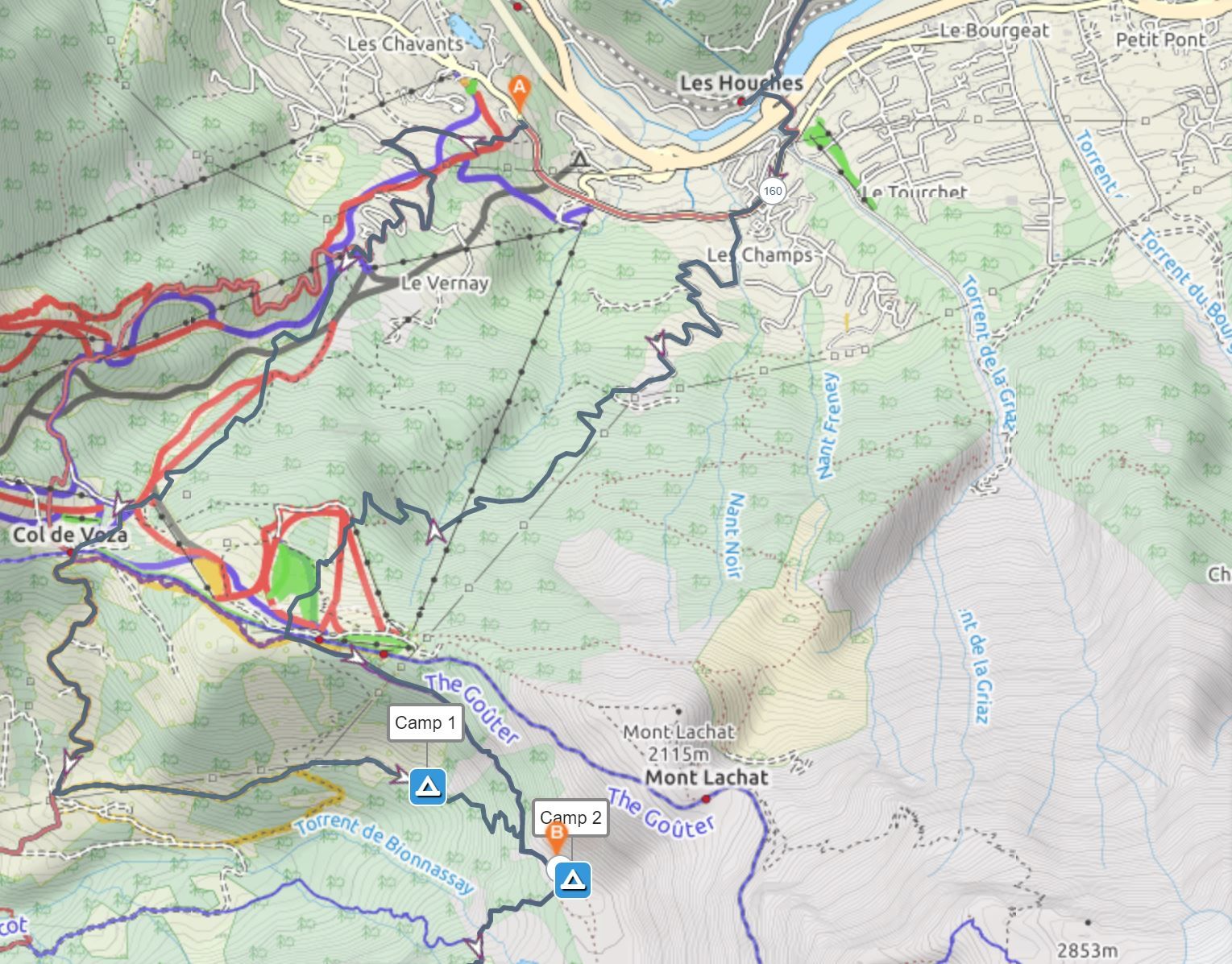 Map marking camping site 2