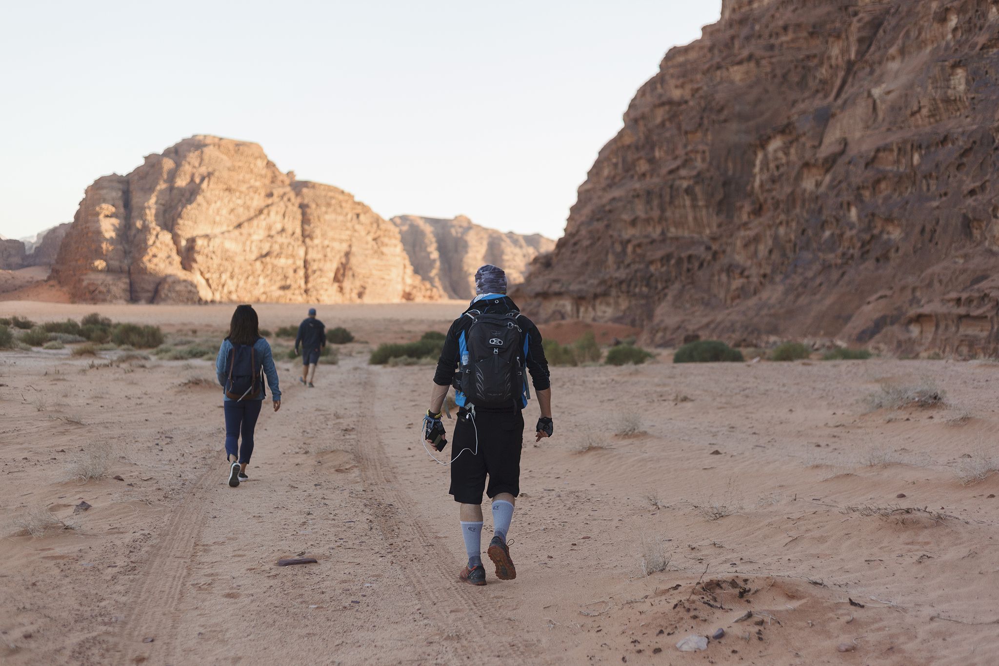 Hikers In A Desert