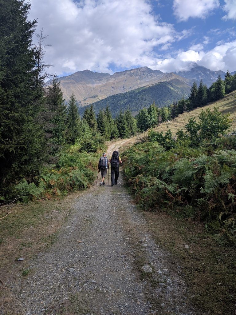 Two Hikers Hiking