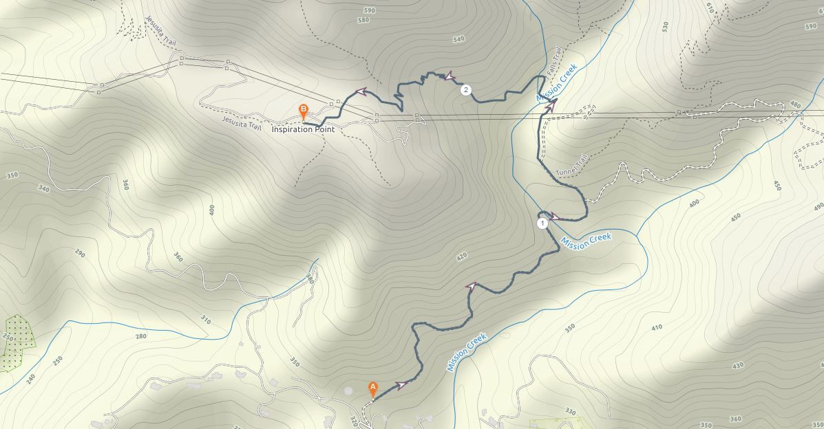 Inspiration Point Trail Map