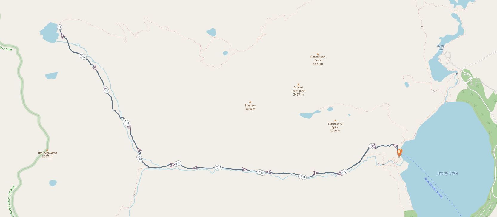 Lake Solitude Trail Map