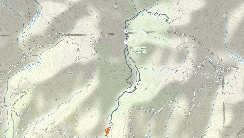 Rattle Snake Canyon Trail Map