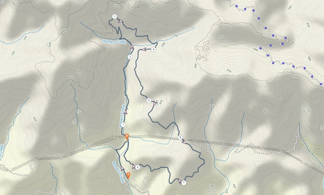 Romero Creek Trail Map