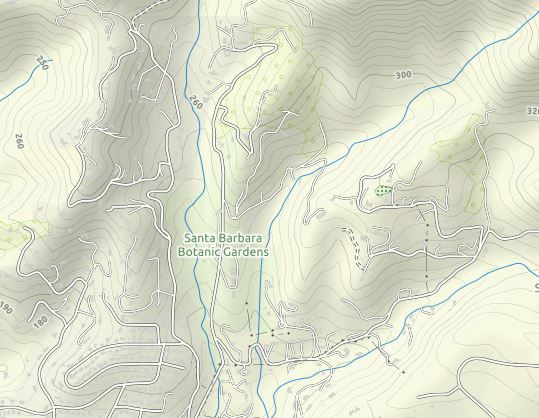 Santa Barbara Botanic Gardens Map