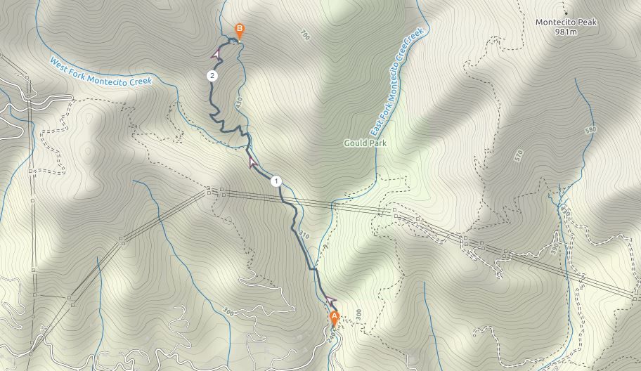 Tangerine Falls Trail Map