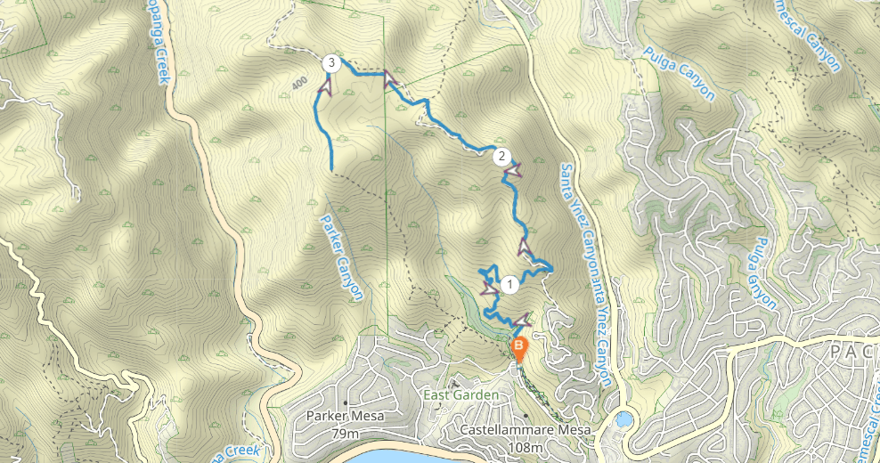 Los Leones Trail Map