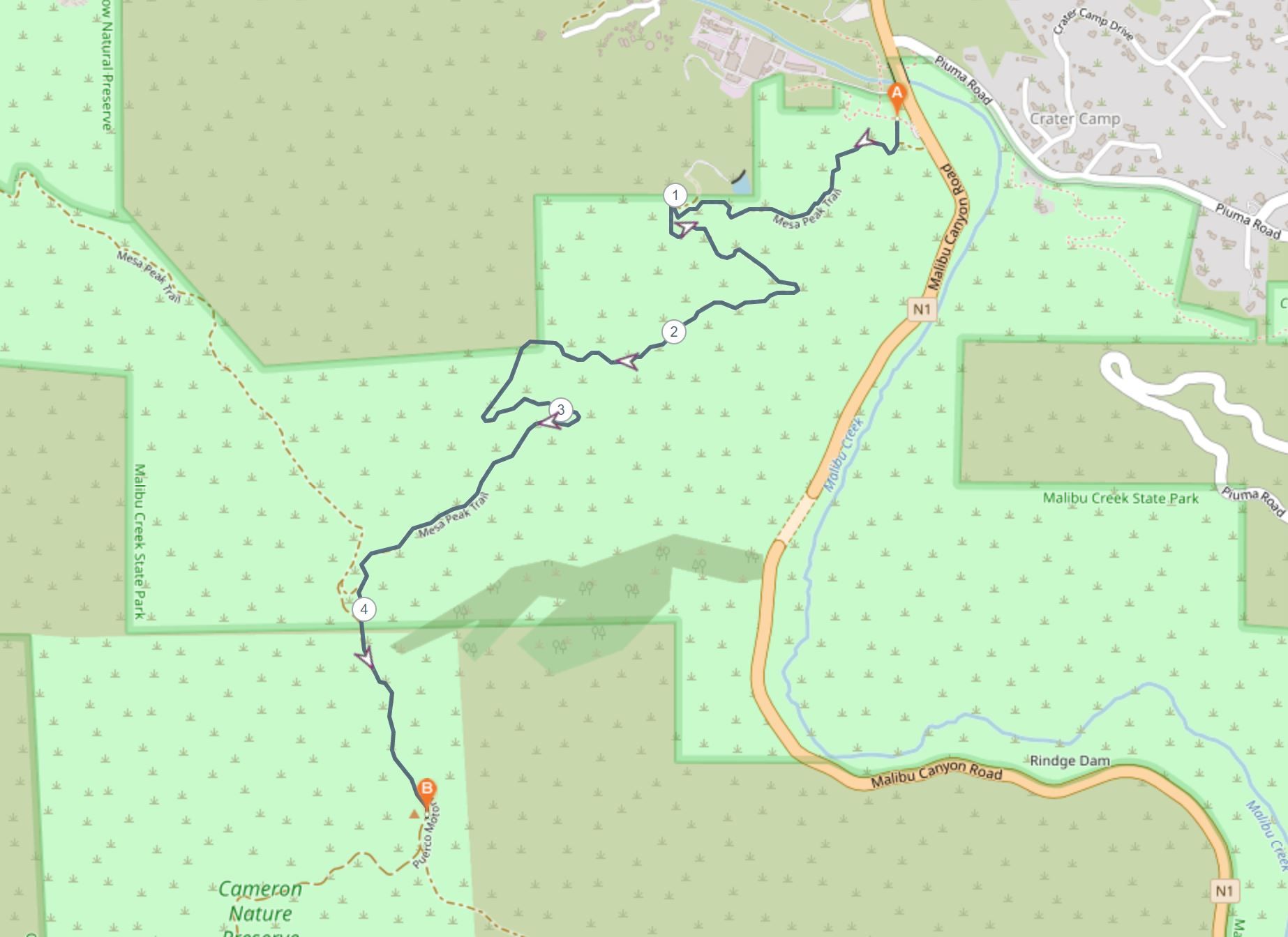 Mesa Trail Map