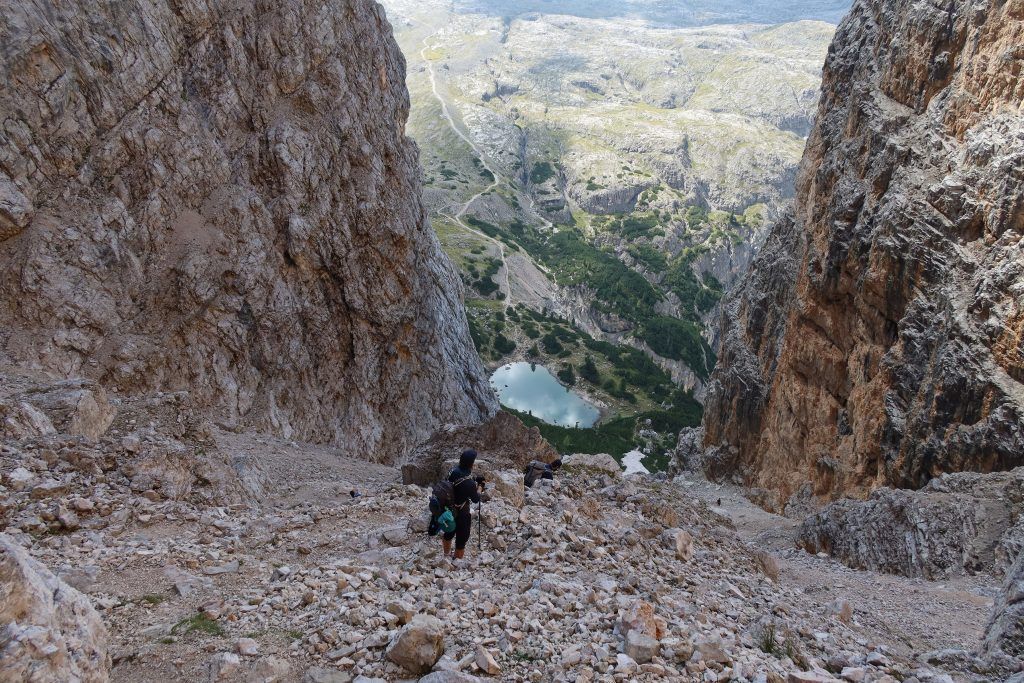 Pass between Rifugio Fannes and Rifugio Lagazuoi