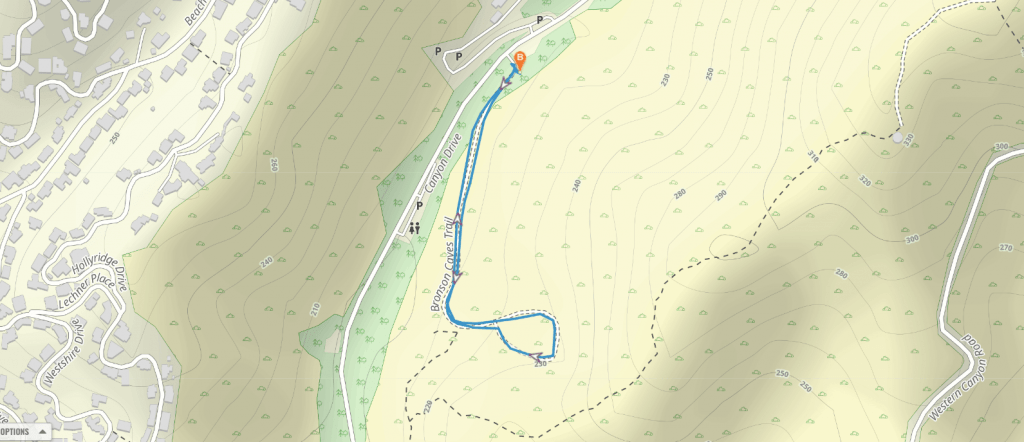 Bronson Caves Trail Map