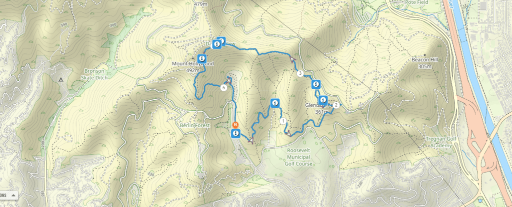 Glendale Peak Trail Map