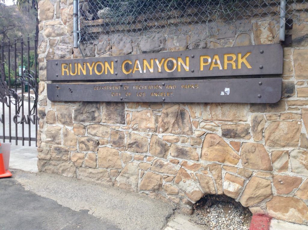 Runyon Canyon Park Sign