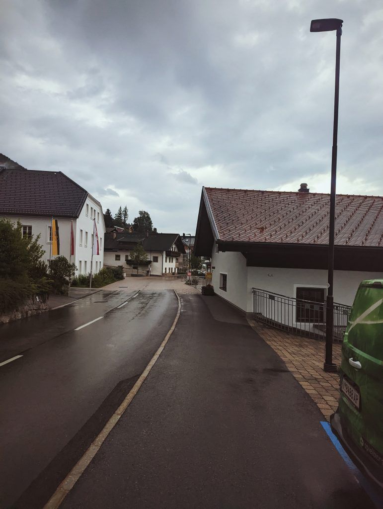 Road leading to the start of the trail