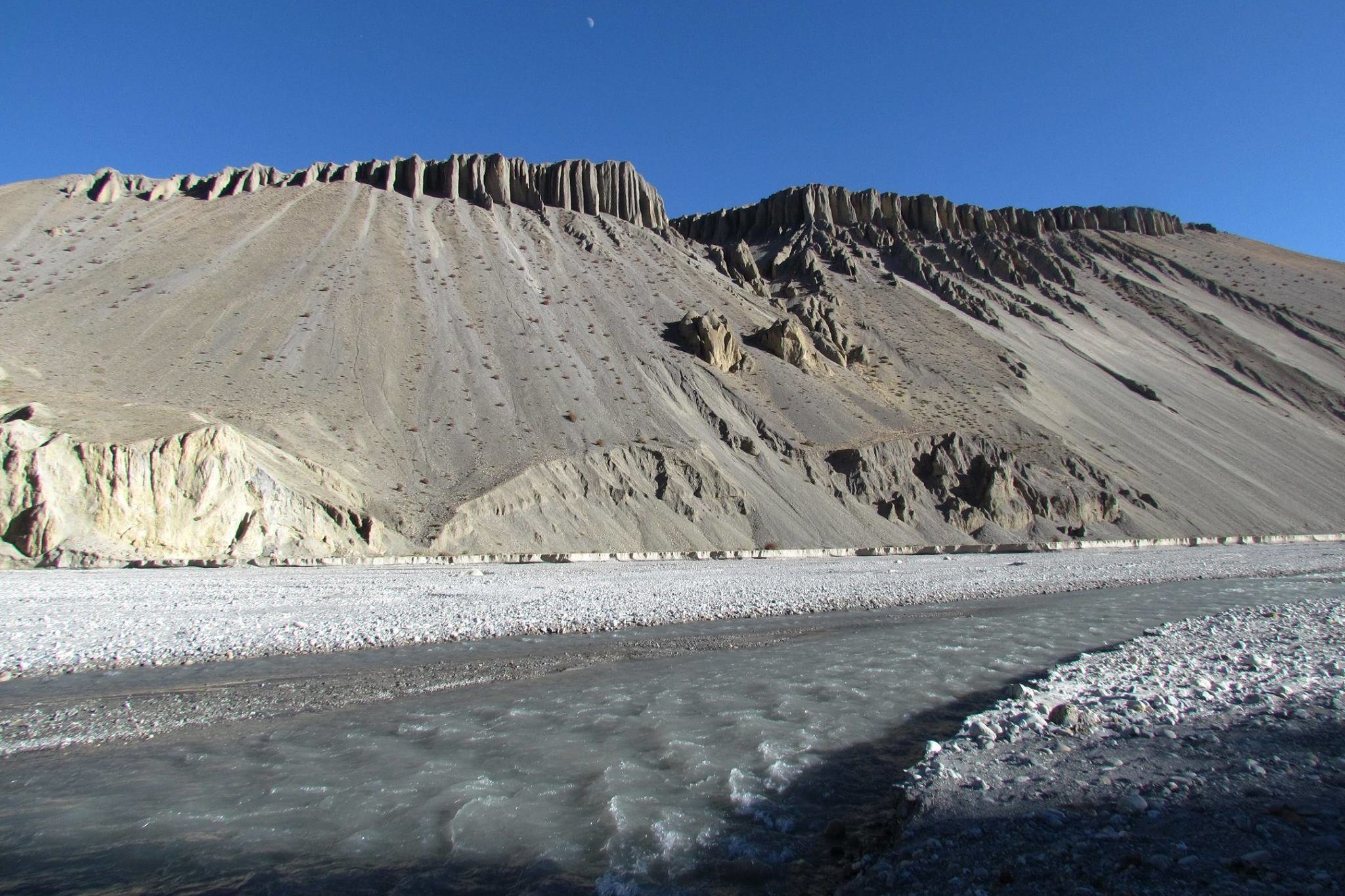 Passing River in Lower Mustang, Nepal